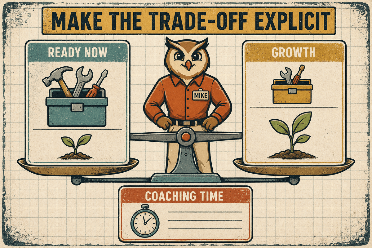 Choosing between two strong candidates requires an explicit trade-off.