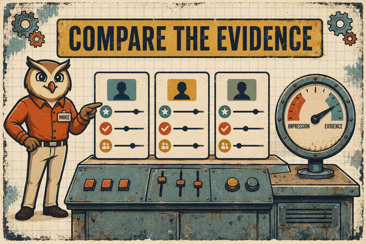 Structured interviews make candidate evidence easier to compare.