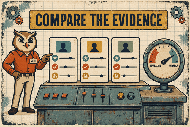Structured interviews make candidate evidence easier to compare.